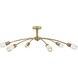 Atera LED 45 inch Heritage Brass Chandelier Ceiling Light, Single Tier