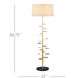 Vittoria 66.75 inch 150 watt Antique Gold Leaf Floor Lamp Portable Light