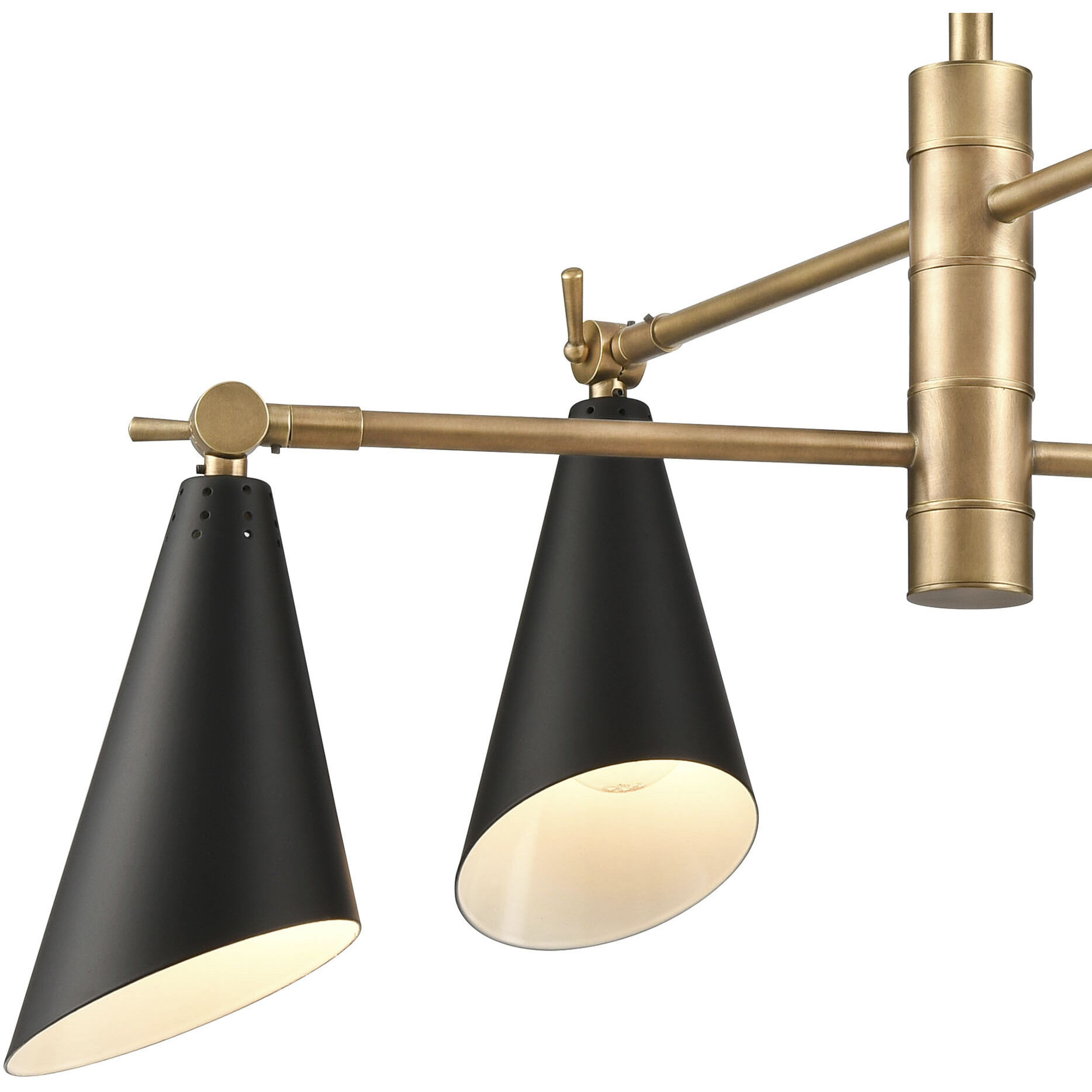 Luca 4 Light 26 inch Natural Brass Chandelier Ceiling Light