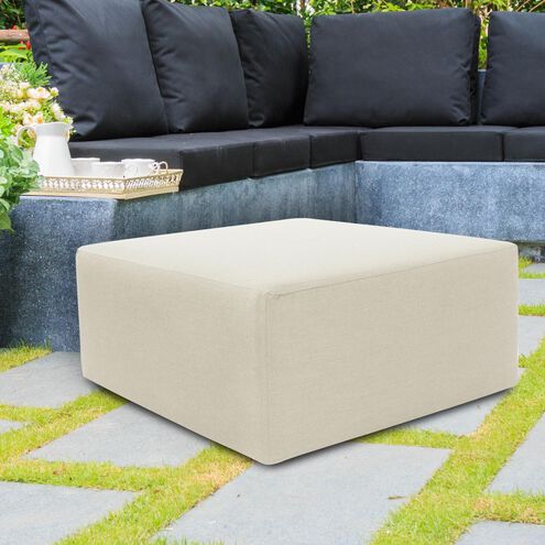 Universal 36 inch Natural Outdoor Ottoman Cover, 36in Square, The Seascape Collection