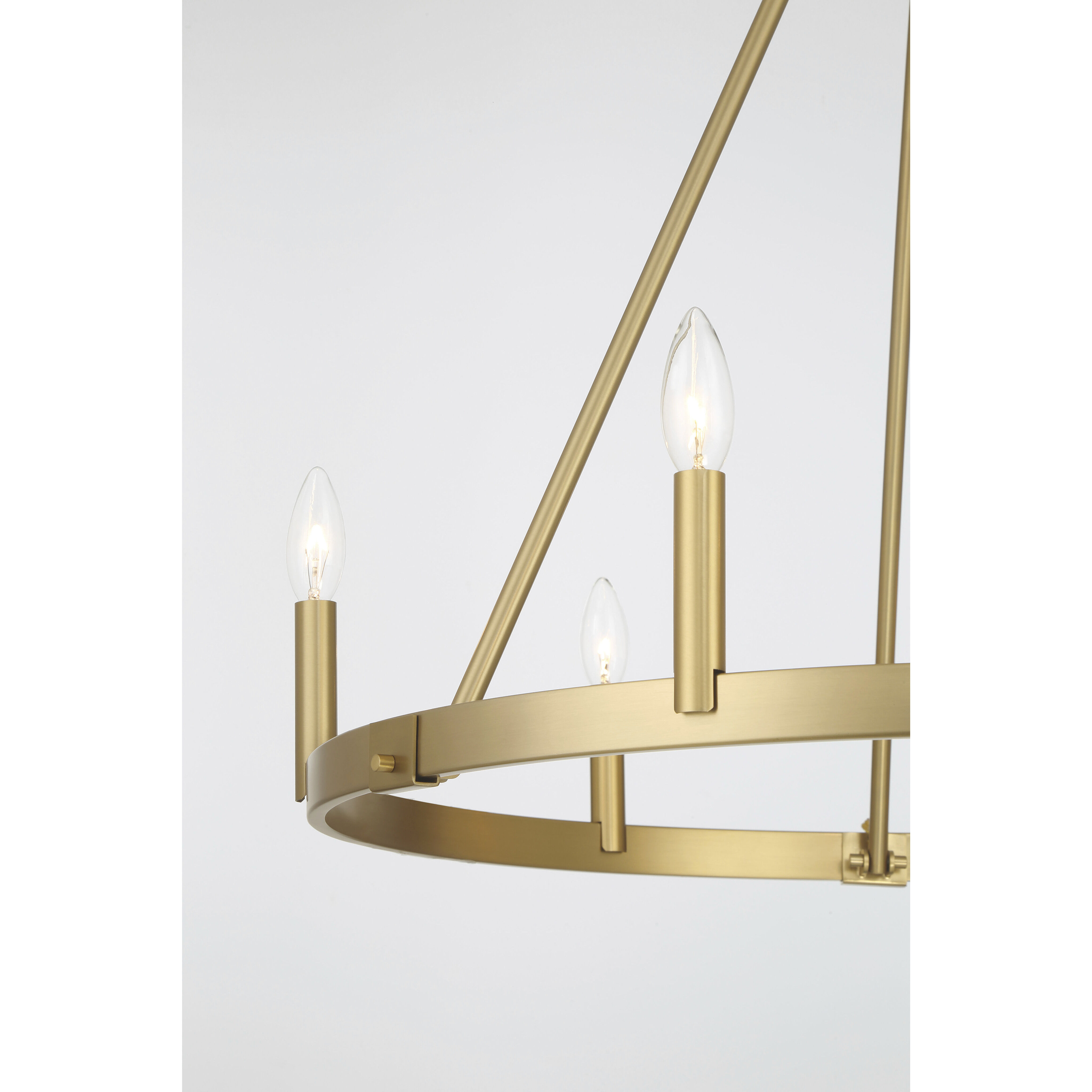 Dutton 6 Light 27.75 inch Signature Brass Chandelier Ceiling Light
