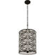 Kato 6 Light 18 inch Black Pendant Ceiling Light