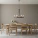 Lanesnoro 6 Light 30.5 inch Distressed Weathered Oak and Slated Grey Metal Chandelier Ceiling Light
