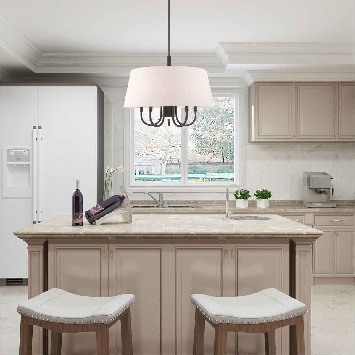 Belclaire 6 Light 24 inch English Bronze Pendant Chandelier Ceiling Light