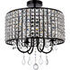 Elise 4 Light 17 inch Black Flush Mount Ceiling Light