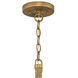 Nash LED 10 inch Heirloom Brass with Navy Stripe Indoor Pendant Ceiling Light in Heirloom Brass/Navy Stripe
