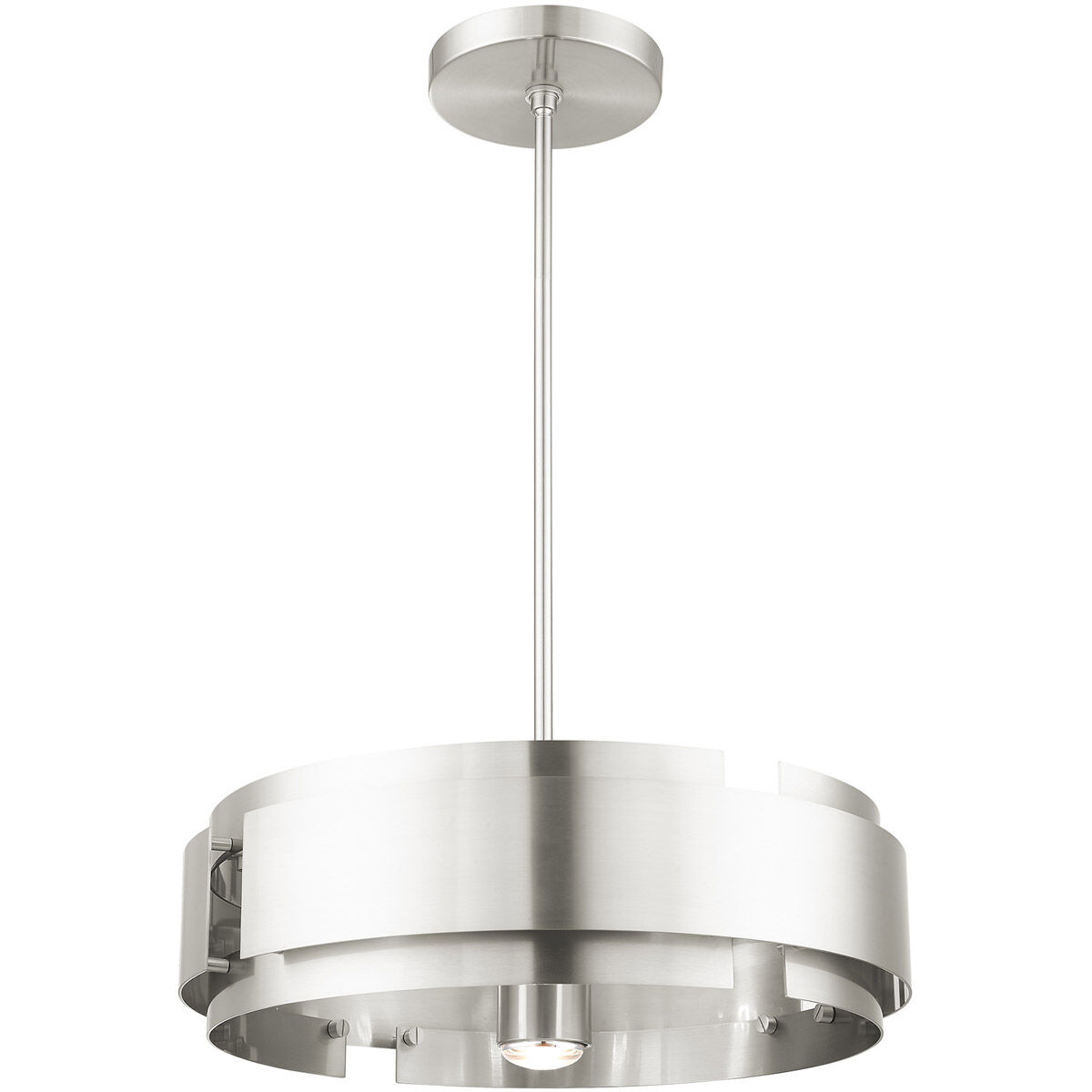 Varick 5 Light 22 inch Brushed Nickel Pendant Chandelier Ceiling Light