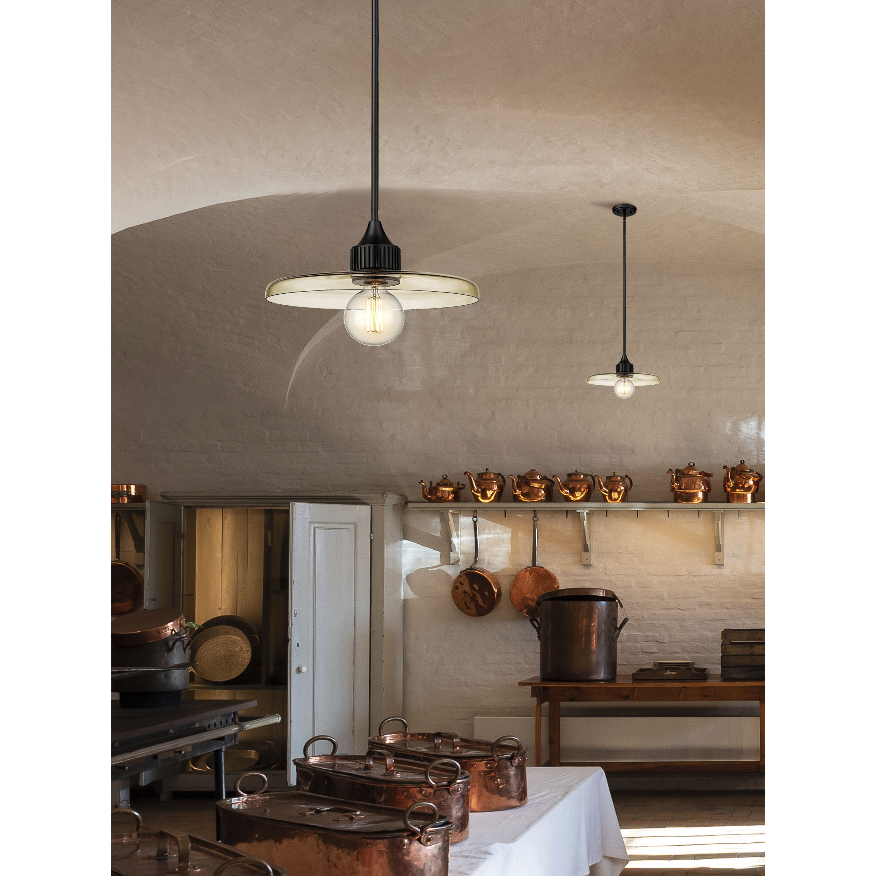 Paloma 1 Light 14 inch Matte Black Pendant Ceiling Light