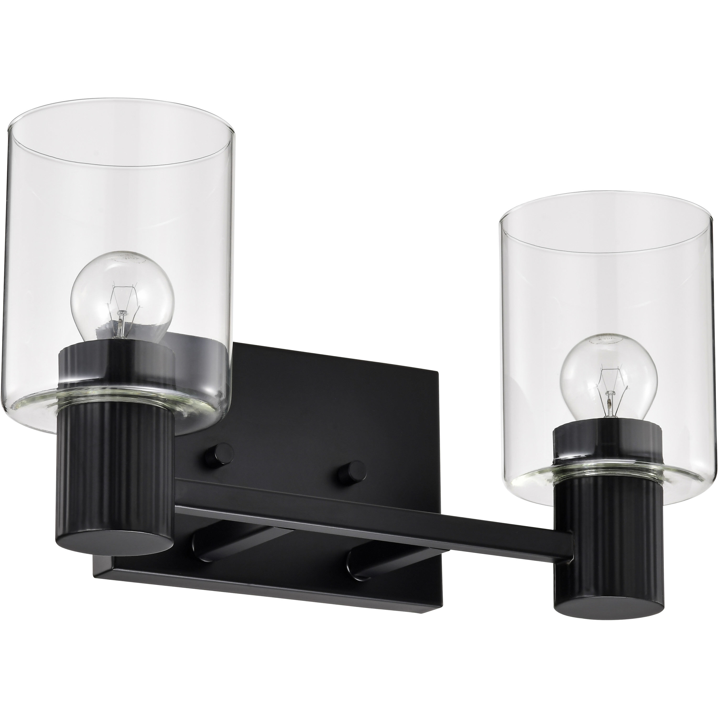 Clarksville 2 Light 14 inch Matte Black Vanity Light Wall Light
