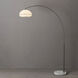 Morelli 92 inch 14 watt Black Nickel and White Arc Floor Lamp Portable Light