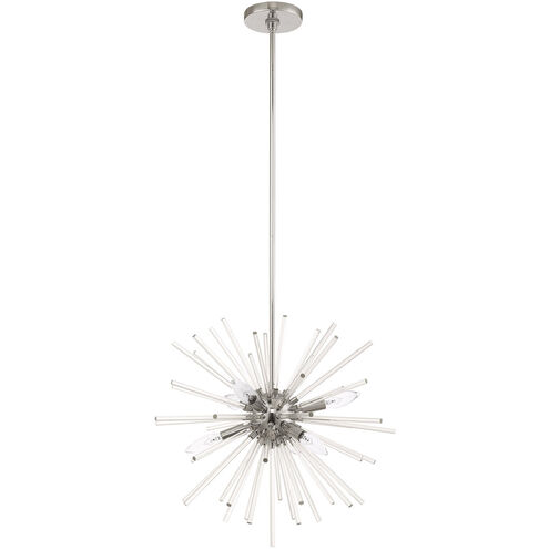 Utopia 6 Light 20 inch Polished Chrome Pendant Chandelier Ceiling Light