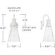Paloma 1 Light 7.25 inch Textured White Sconce Wall Light