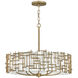 Farrah LED 28 inch Burnished Gold Chandelier Ceiling Light