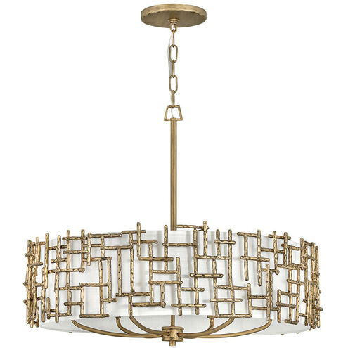 Farrah LED 28 inch Burnished Gold Chandelier Ceiling Light