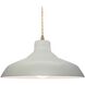 Radiance 1 Light 15.5 inch Matte White and Antique Brass Pendant Ceiling Light
