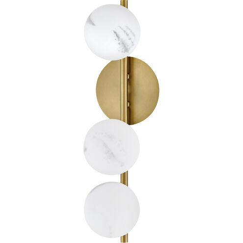 Selene LED 6 inch Lacquered Brass Sconce Wall Light in Swirled, Sconce