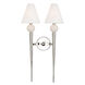 Vanessa 2 Light 13.25 inch Polished Nickel Wall Sconce Wall Light
