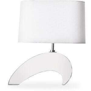Wave 21 inch 60.00 watt Clear Table Lamp Portable Light