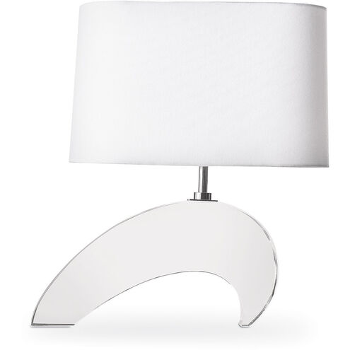 Wave 21 inch 60.00 watt Clear Table Lamp Portable Light