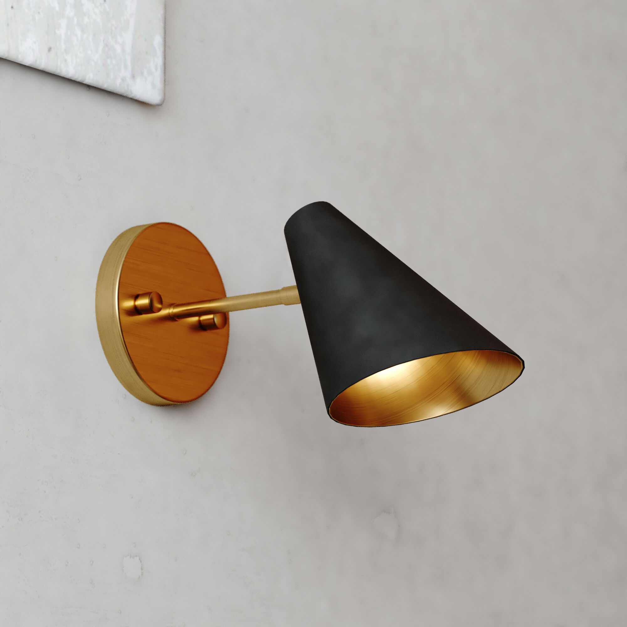 Pryce LED 4.75 inch Matte Black and Satin Brass Wall Light
