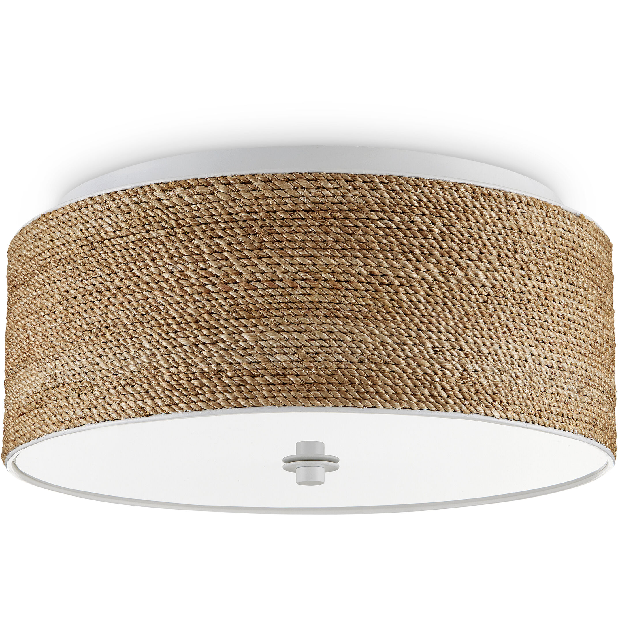 Coulton 1 Light 16 inch Sugar White/Natural Flush Mount Ceiling Light