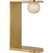 Kelly Wearstler Pertica 12 inch 6.00 watt Mirrored Antique Brass Desk Lamp Portable Light, Small