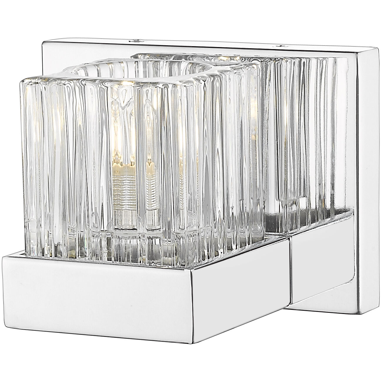 Fallon 1 Light 6 inch Chrome Wall Sconce Wall Light in G9, Clear Ribbed and Frosted