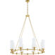 Lee Boulevard 8 Light 38 inch Aged Brass Chandelier Ceiling Light