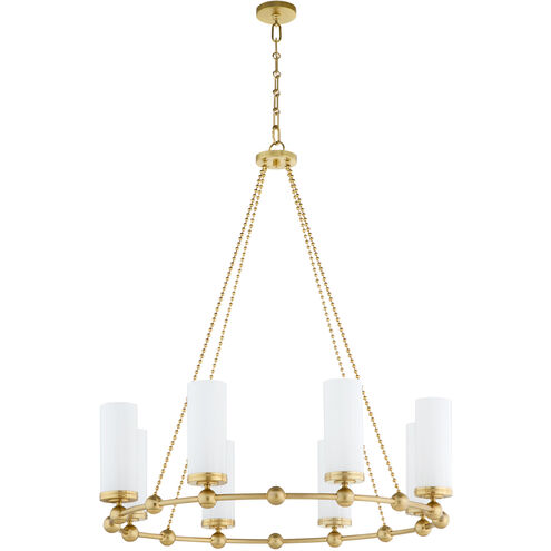 Lee Boulevard 8 Light 38 inch Aged Brass Chandelier Ceiling Light