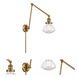 Olean 28 inch 3.50 watt Brushed Brass Swing Arm Wall Light, Franklin Restoration