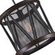 Parsh 1 Light 13 inch Pewter Drum Shade Mini Chandelier Ceiling Light