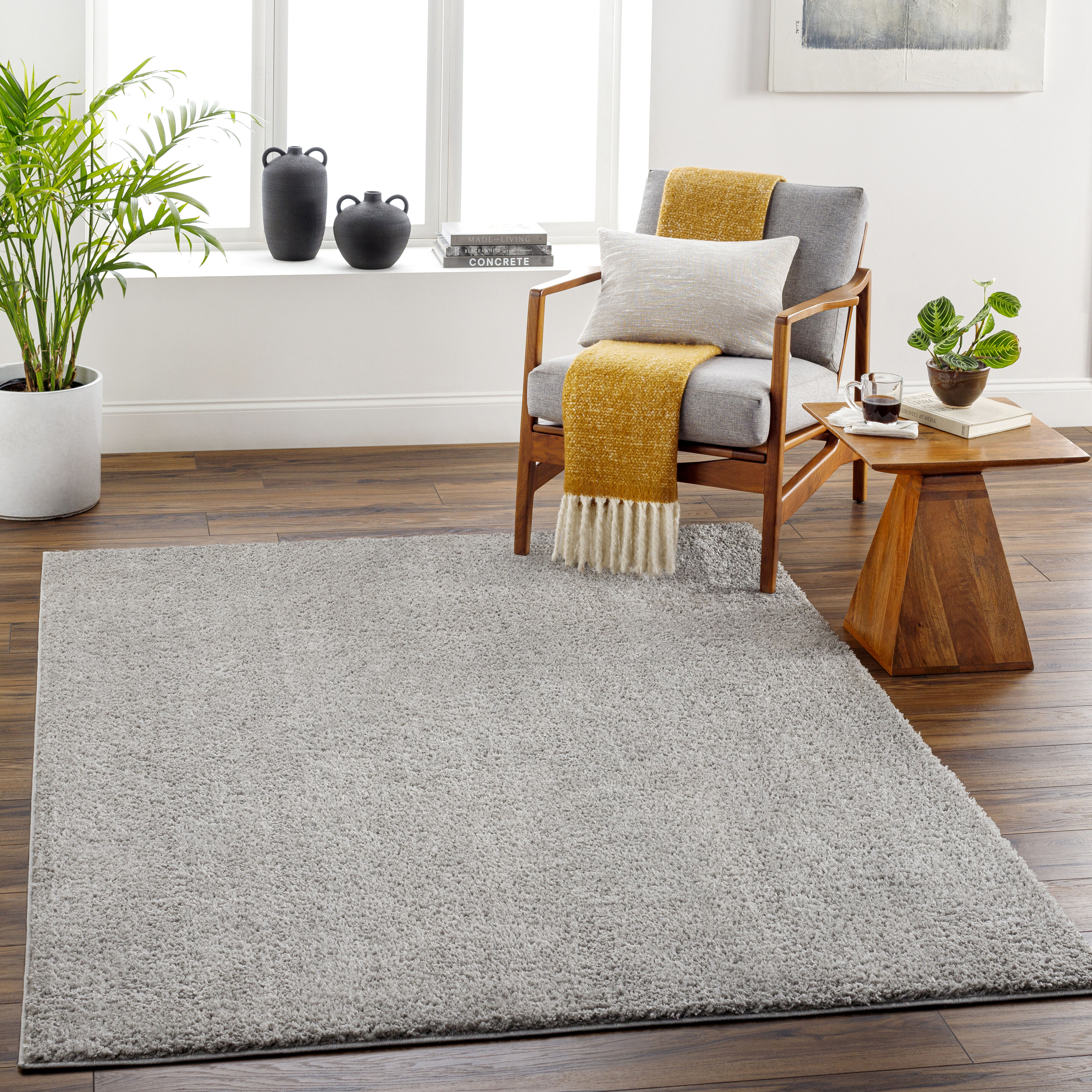 Alfombra 118 X 31 inch Gray Rug, Runner