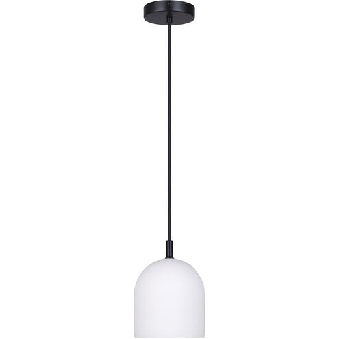 Jack 1 Light 6 inch Matte Black Pendant Ceiling Light in White Cement