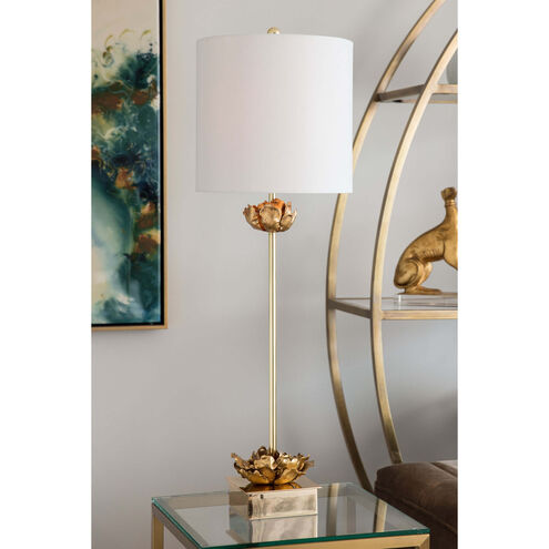 Adeline 34 inch 60.00 watt Gold Table Lamp Portable Light, Buffet Lamp