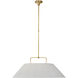 Amber Lewis Serrato LED 32.5 inch Hand-Rubbed Antique Brass Hanging Shade Ceiling Light