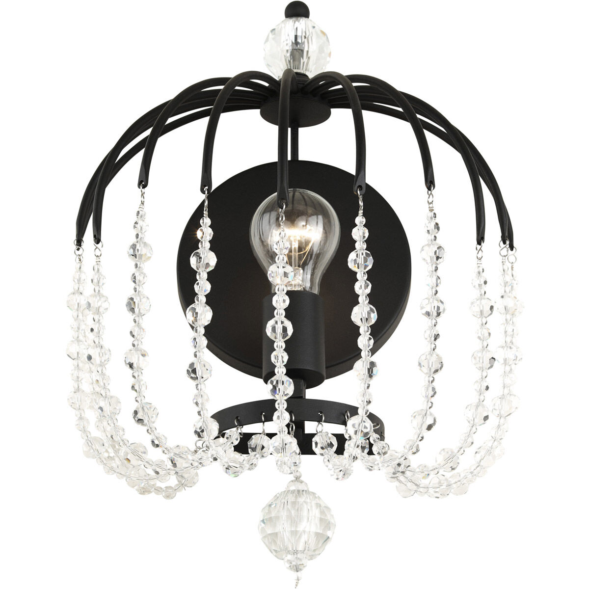 Voliere Sconce Wall Light in Matte Black