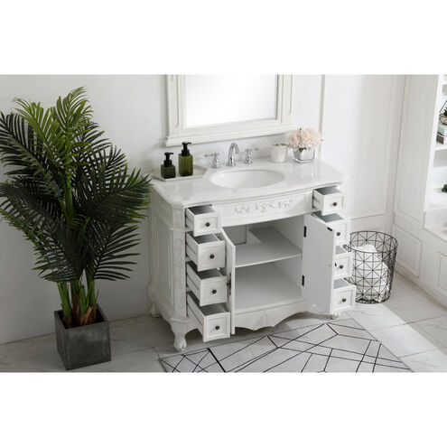 Danville 42 X 21 X 36 inch Antique White Vanity Sink Set