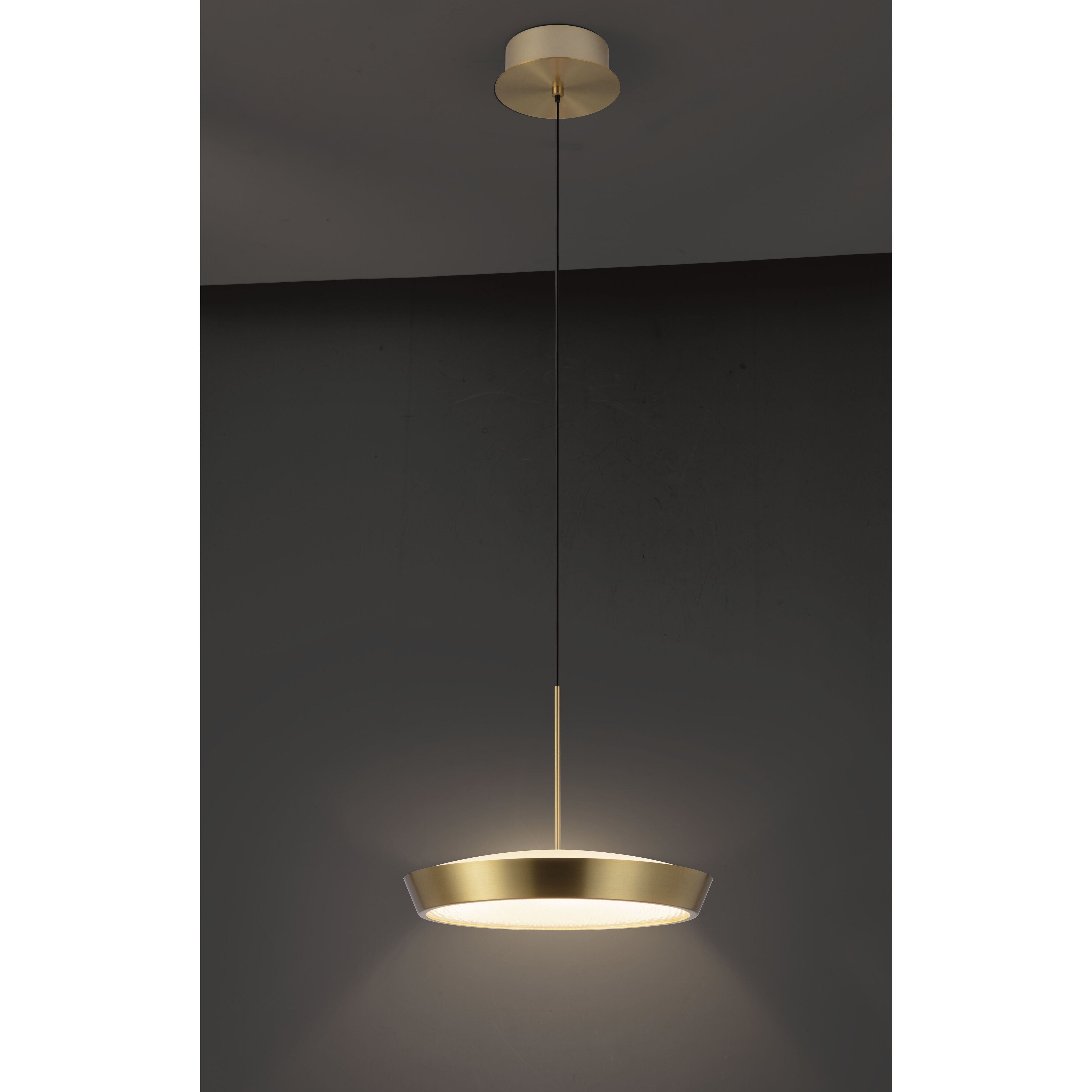 Rhythm LED 11.8 inch Antique Brass Pendant Ceiling Light