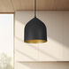 Helena Pendant Ceiling Light in Black and Gold