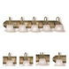 Belmont 5 Light 36 inch Antique Brass Bath Vanity Wall Light