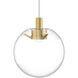 Sean Lavin Mini Palona 1 Light 12 Natural Brass Low-Voltage Pendant Ceiling Light in MonoRail, Integrated LED