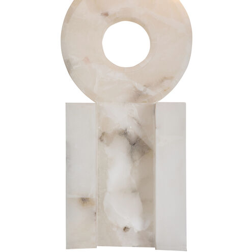 Kelsey 33.5 inch Feather White Linen / Brushed Copper / Alabaster Table Lamp Portable Light