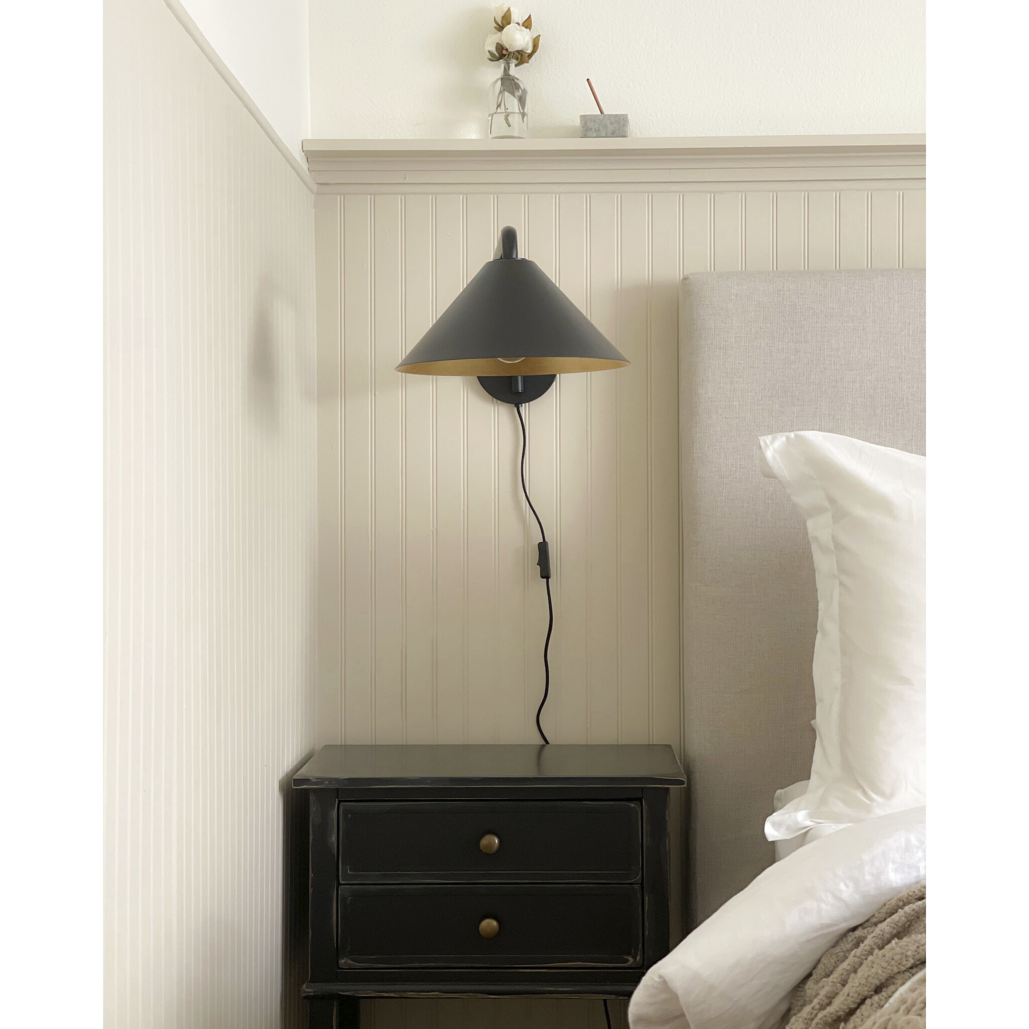 Brianna 34.5 inch 60.00 watt Gold Leaf Portable Wall Sconce Wall Light