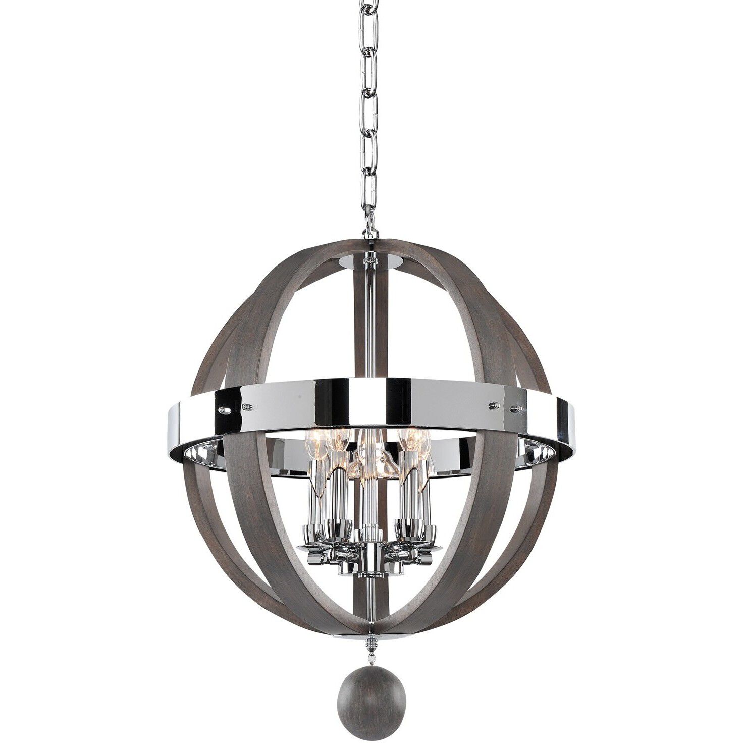 Sharlow 5 Light 19 inch Chrome Pendant Ceiling Light