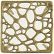 Honeycomb 22.5 X 12 inch Gold and Clear Drinks Table, Marjorie Skouras Collection
