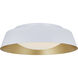 Flare LED 15 inch Matte White with Gold Inner Flush Mount Ceiling Light