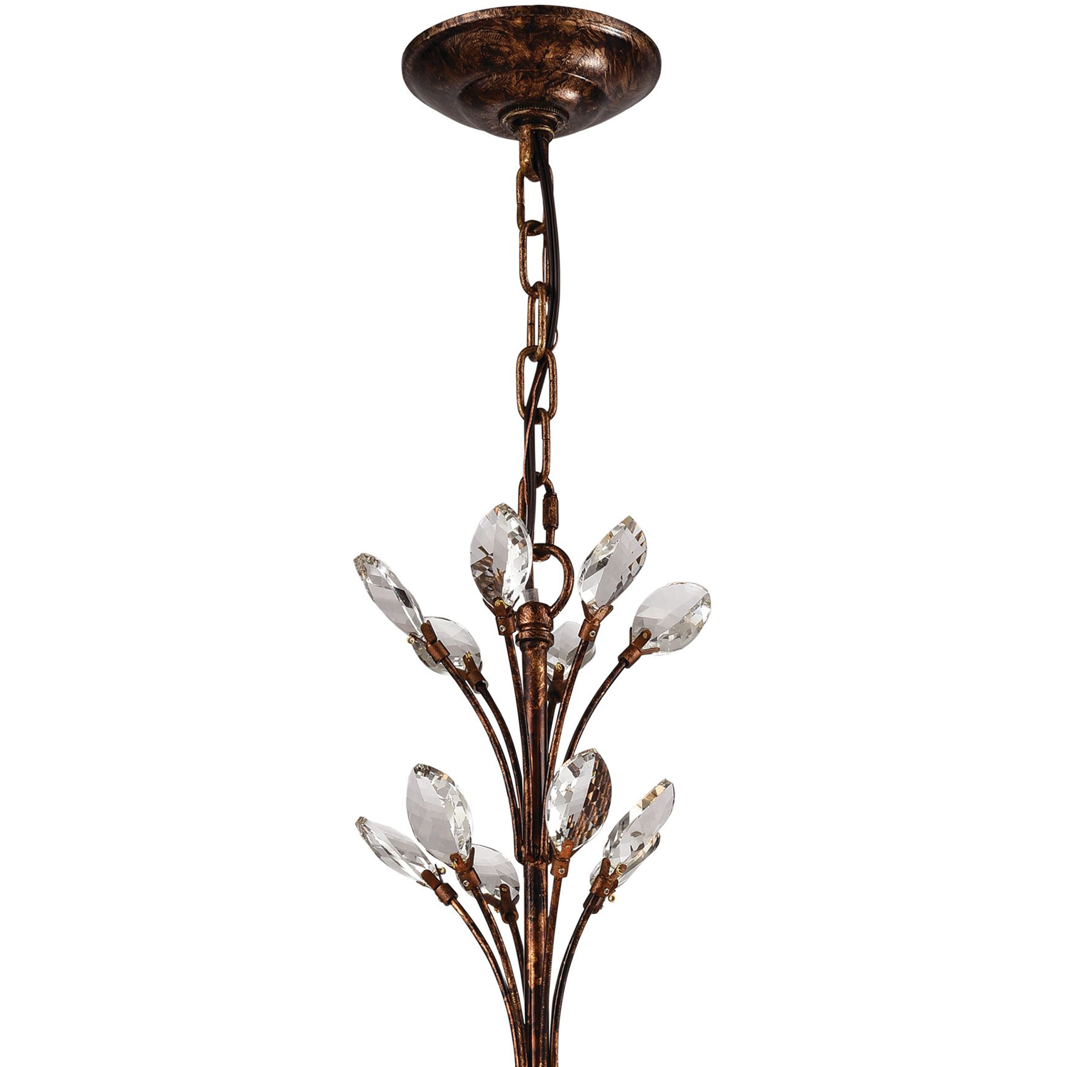Asbury 4 Light 26 inch Spanish Bronze with Clear Chandelier Ceiling Light