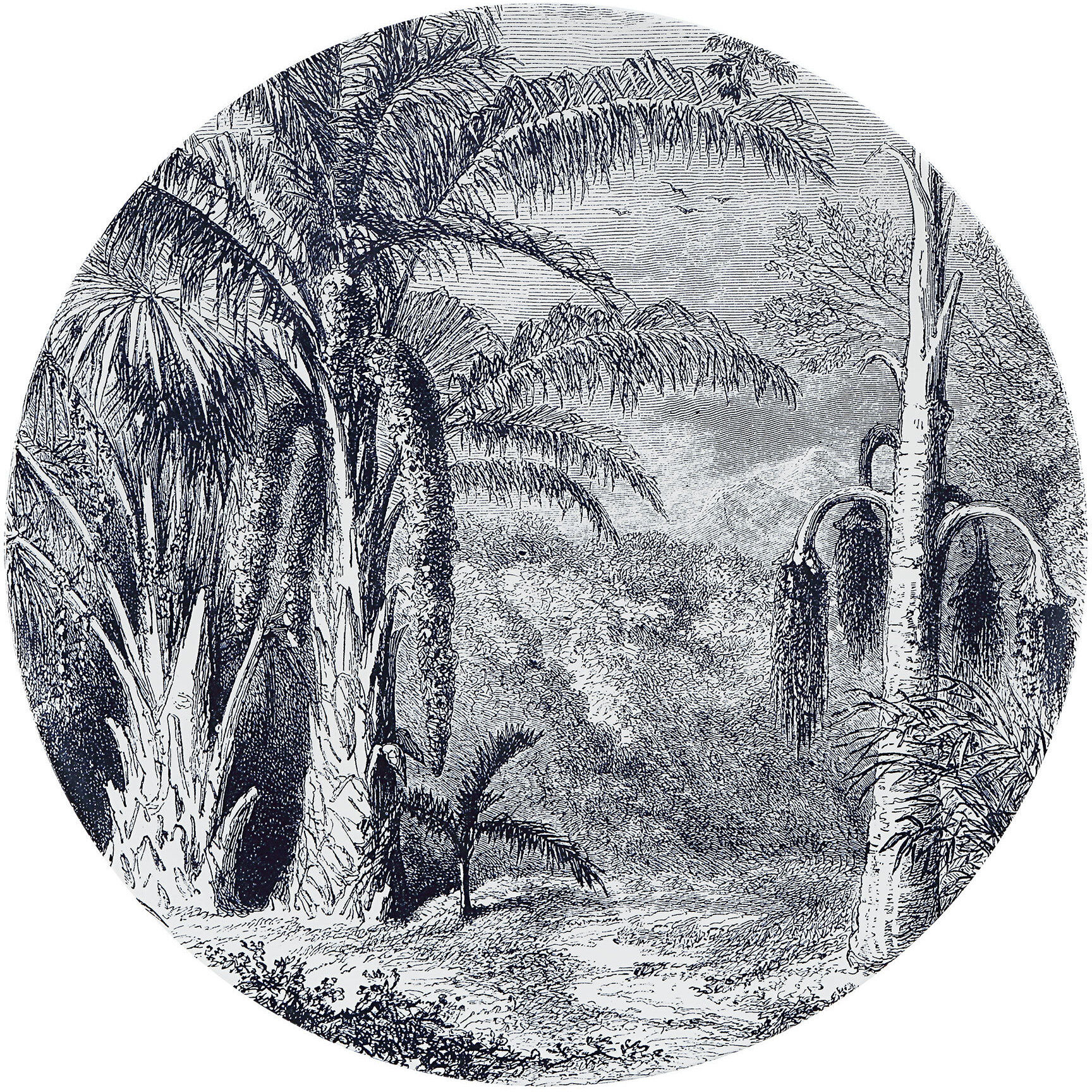 Maliya White and Blue Wall Decor, Set of 5