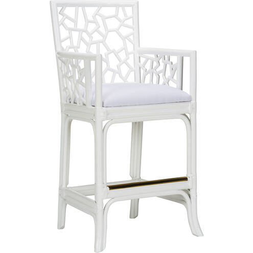 Catania 47 inch White/Cream Stool
