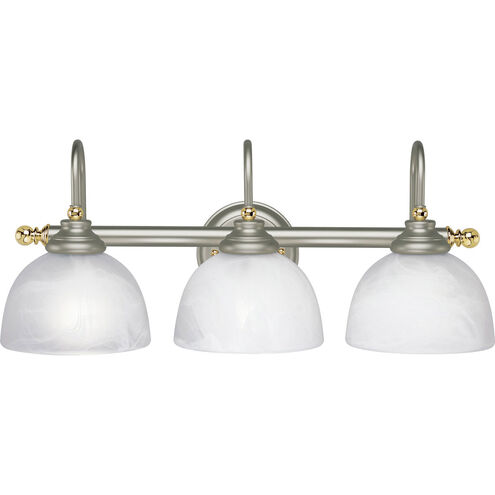 Bath Match 3 Light 23 inch Pearl Nickel Bath Vanity Wall Light